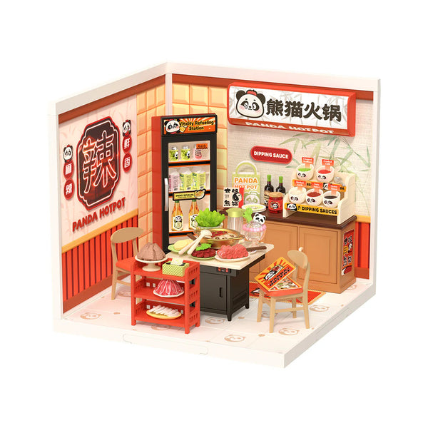 Robotime Rolife DIY Mini Model Kit, Super Creator - Panda Hot Pot