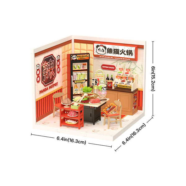 Robotime Rolife DIY Mini Model Kit, Super Creator - Panda Hot Pot