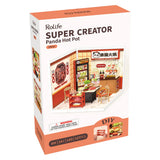 Robotime Rolife DIY Mini Model Kit, Super Creator - Panda Hot Pot