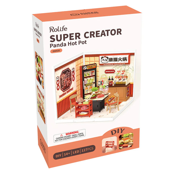 Robotime Rolife DIY Mini Model Kit, Super Creator - Panda Hot Pot