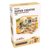 Robotime Rolife DIY Mini Model Kit, Super Creator - Night Out Food Stall