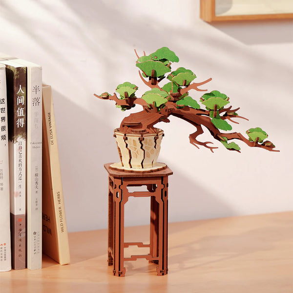 Robotime Rolife Robotime Rolife 3D Wooden Model Kit - Evergreen Pine Bonsai