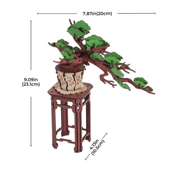 Robotime Rolife Robotime Rolife 3D Wooden Model Kit - Evergreen Pine Bonsai