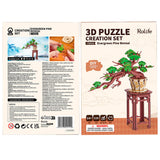 Robotime Rolife Robotime Rolife 3D Wooden Model Kit - Evergreen Pine Bonsai