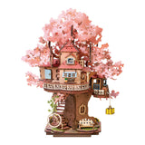Robotime Rolife Robotime Rolife 3D Wooden Model Kit - Sakura Tree House