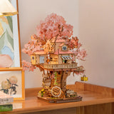 Robotime Rolife Robotime Rolife 3D Wooden Model Kit - Sakura Tree House