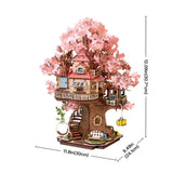 Robotime Rolife Robotime Rolife 3D Wooden Model Kit - Sakura Tree House