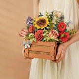 Robotime Rowood DIY Wooden Flower Model Kit - Bloom Box