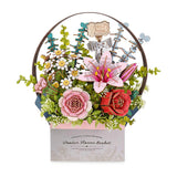 Robotime Rowood DIY Wooden Flower Model Kit - Flower Basket