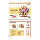 Robotime Rowood DIY Wooden Flower Model Kit - Blooming Book