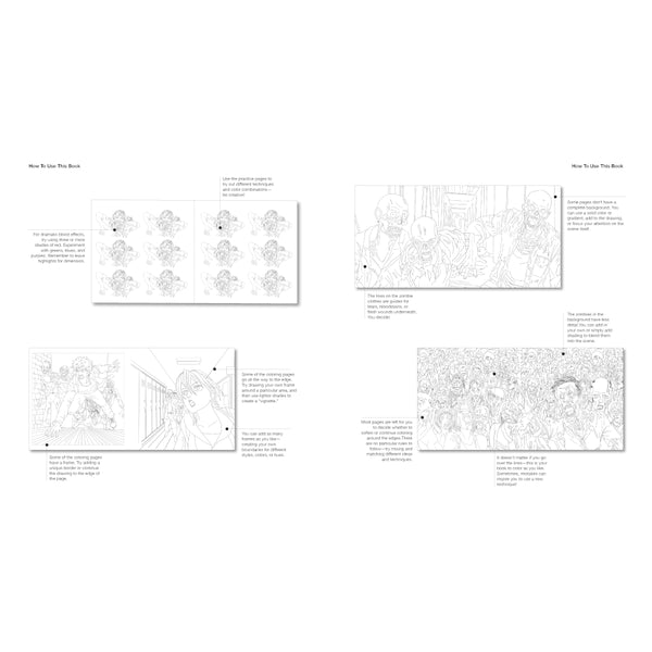 Waler Foster Zombie Manga Colouring Book