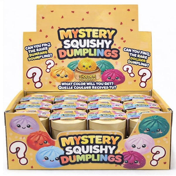 Zibbers Mystery Squishy Dumpling Fidget Squeeze / Stress Toy - Rainbow Bao Bun