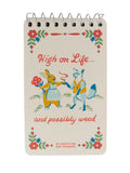 Blue Q Blank 3" x 5" Top-Coil Notebook - High On Life
