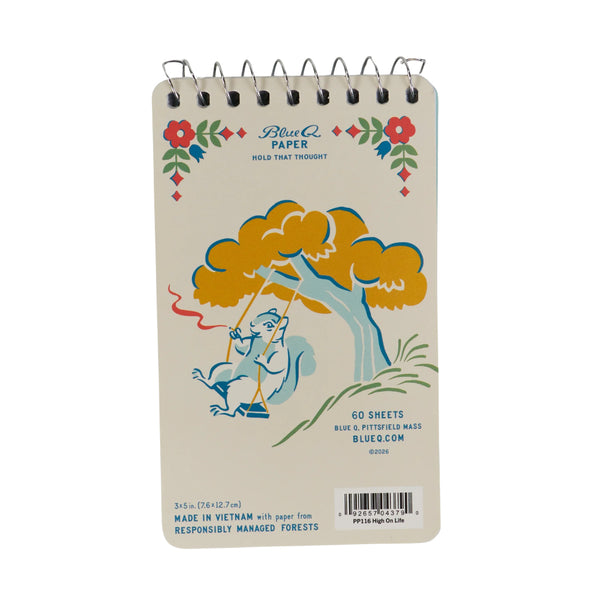 Blue Q Blank 3" x 5" Top-Coil Notebook - High On Life
