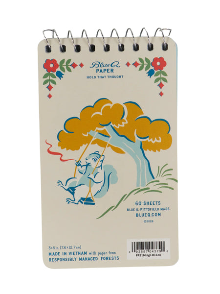 Blue Q Blank 3" x 5" Top-Coil Notebook - High On Life