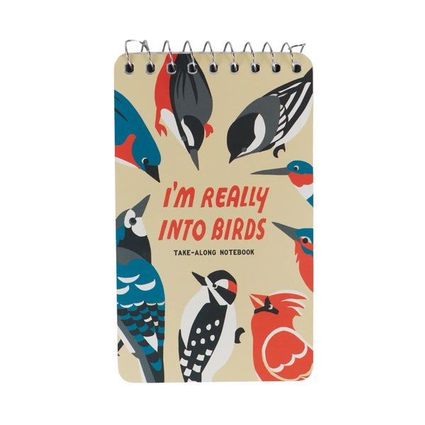 Blue Q Blank 3" x 5" Top-Coil Notebook - I'm Really Into Birds