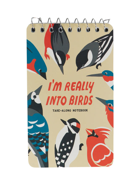 Blue Q Blank 3" x 5" Top-Coil Notebook - I'm Really Into Birds