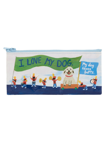 Blue Q Recycled Pencil Case - I Love My Dog