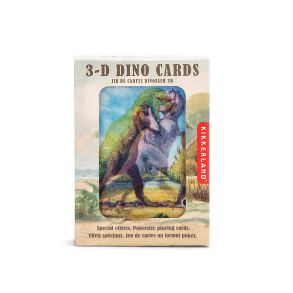 Kikkerland 3d Dinosaur Playing Cards