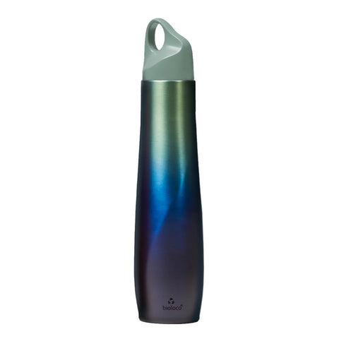 Chic Mic Bioloco Stainless Steel Bottle - The Curve, Blue Metallic