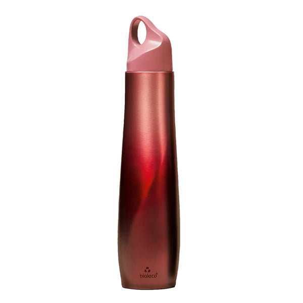 Chic Mic Bioloco Stainless Steel Bottle - The Curve, Berry Metallic