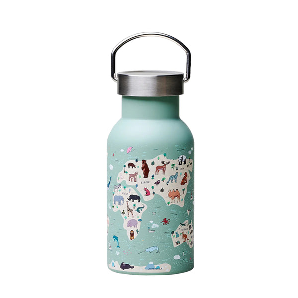 Chic Mic Bioloco Kids Thermo Bottle - Animal Map