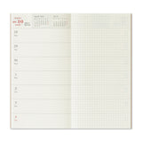 Traveler's Notebook Diary 2026 Weekly + Memo Second Half, Regular Size