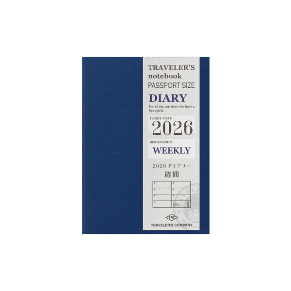 Traveler's Company 2026 Passport Notebook Refill - Weekly 2nd Half