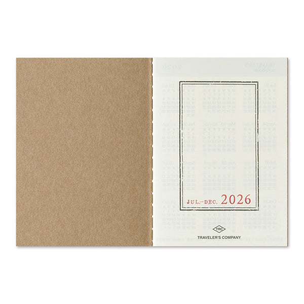 Traveler's Company 2026 Passport Notebook Refill - Weekly 2nd Half