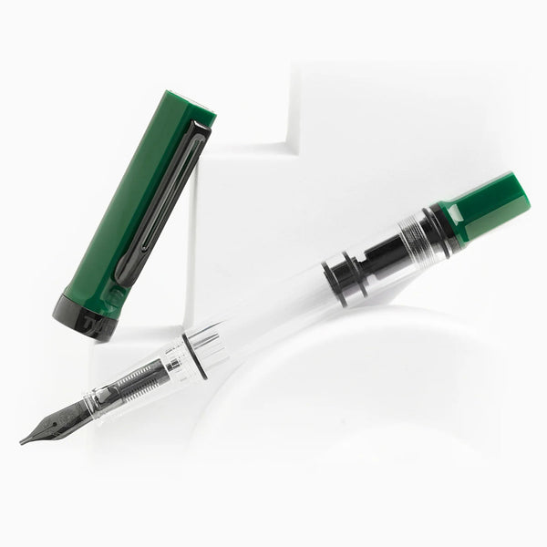 TWSBI Eco Irish Green & Oynx Fountain Pen - Medium Nib