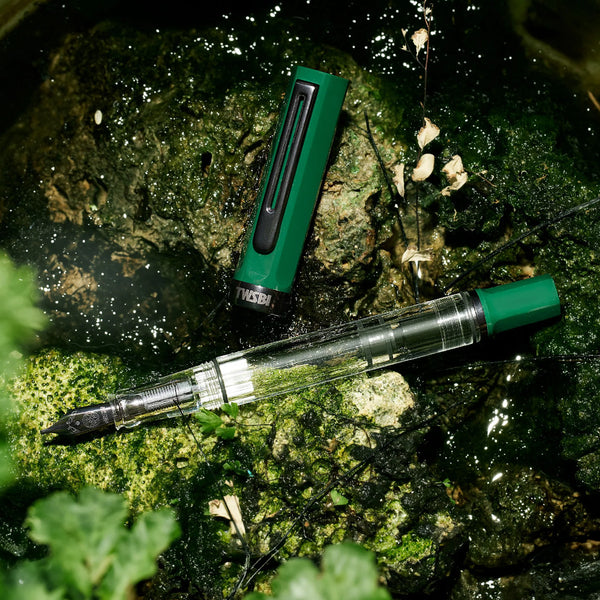 TWSBI Eco Irish Green & Oynx Fountain Pen - Medium Nib