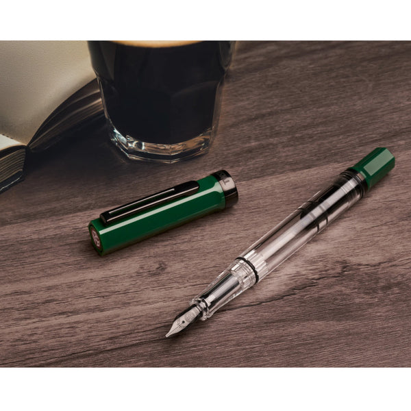 TWSBI Eco Irish Green & Oynx Fountain Pen - Medium Nib