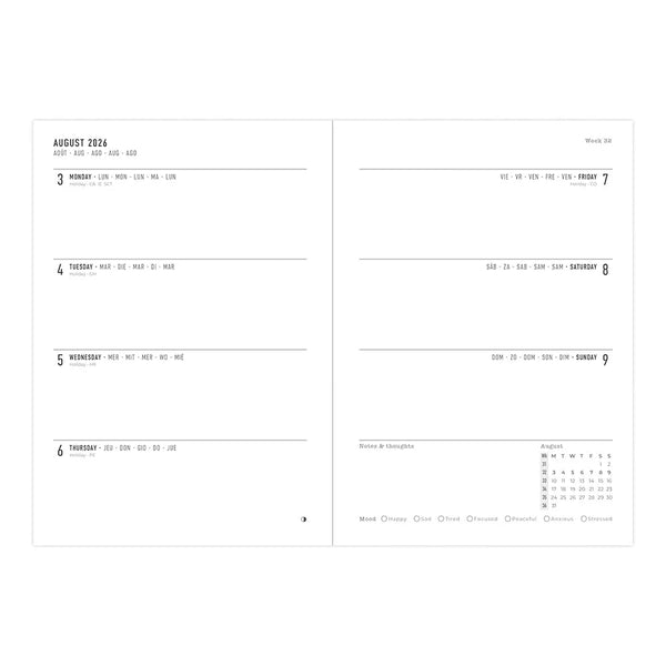 Letts 2026-2027 Agenda - Weekly, A5, Dazzle Black