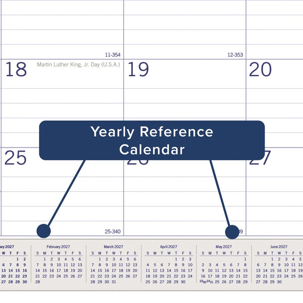 Blueline DuraGlobe™ 2027 Monthly Desk Pad Calendar