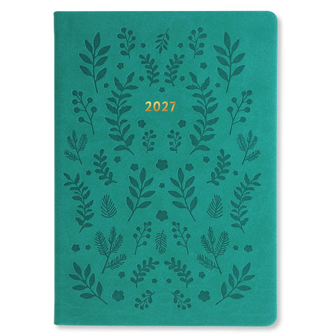 Letts 2027 Agenda - Weekly, A5 Woodland Green