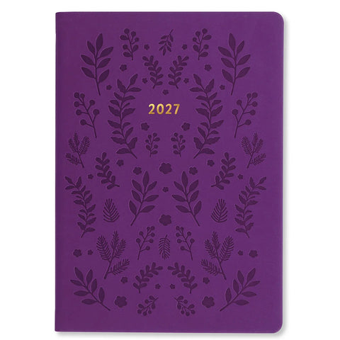 Letts 2027 Agenda - Weekly, A5 Woodland Purple