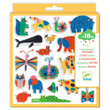 Djeco Felt Stickers Set 60pk Animals Everywhere!