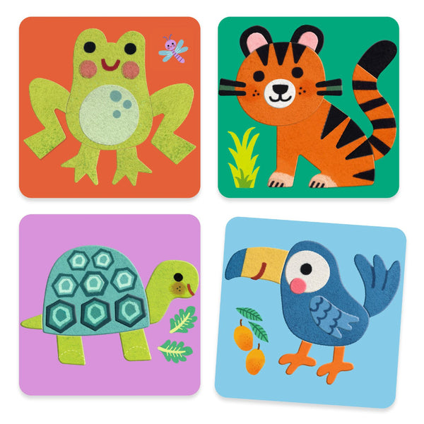 Djeco Felt Pictures Collage Kit - Soft Animals