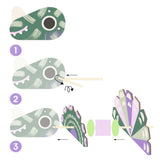 Djeco Chenille Wire Threading & Bead Craft Kit - Terrible Dinos