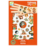 Djeco Temporary Tattoos Kit - Martial Arts Spirit - Skin Jewelry Art Age 3+