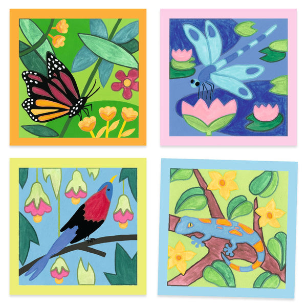 Djeco Art Card Painting Kit - Indonesia, Age 5+
