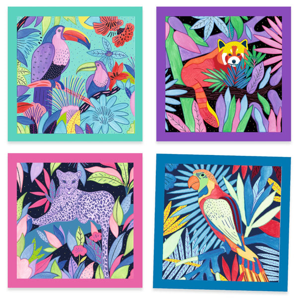 Djeco Art Card Painting Kit - Selva, Age 5+