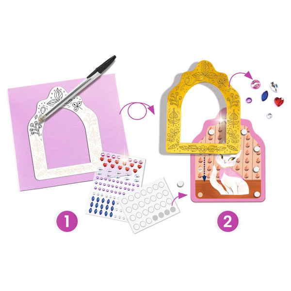 Djeco DIY Portrait Gallery Metal Frames Craft Kit - Cats