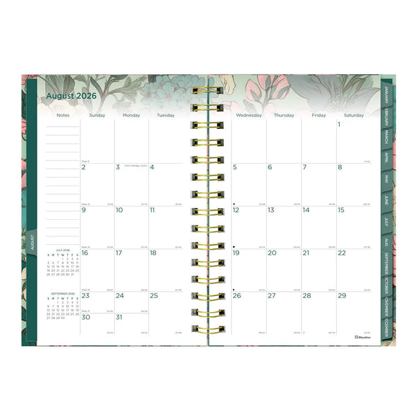 Blueline 2026-2027 17-Month Agenda - Weekly/Monthly, Verdant