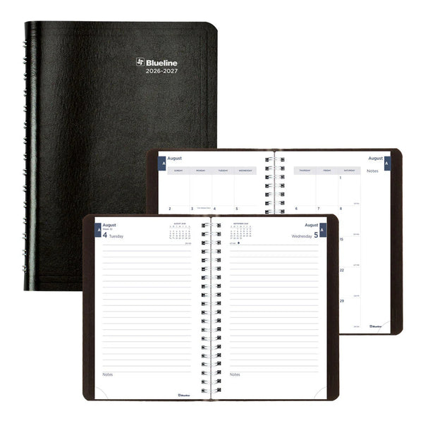 Blueline 2026-2027 Agenda - Daily, Classic Black