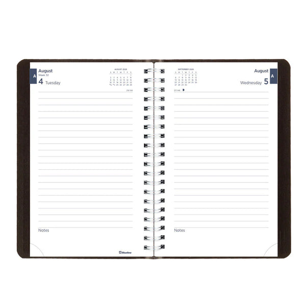 Blueline 2026-2027 Agenda - Daily, Classic Black