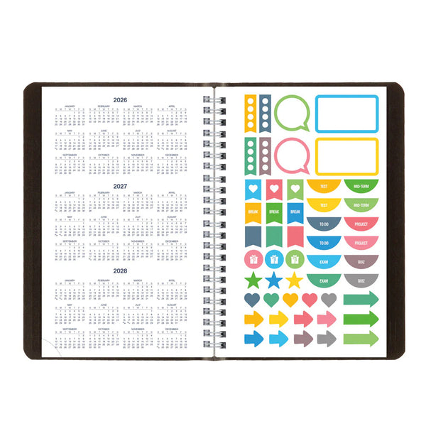 Blueline 2026-2027 Academic Agenda - Weekly, Classic Black