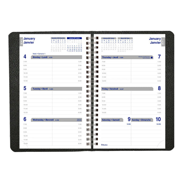 Blueline 2027 Agenda - Weekly, Net Zero Carbon™, Black