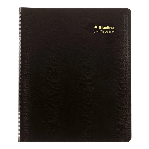 Blueline 2027 Agenda - Monthly, Essential Planner, Black
