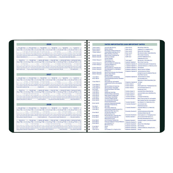 Blueline 2027 Agenda - Monthly, Essential Planner, Black